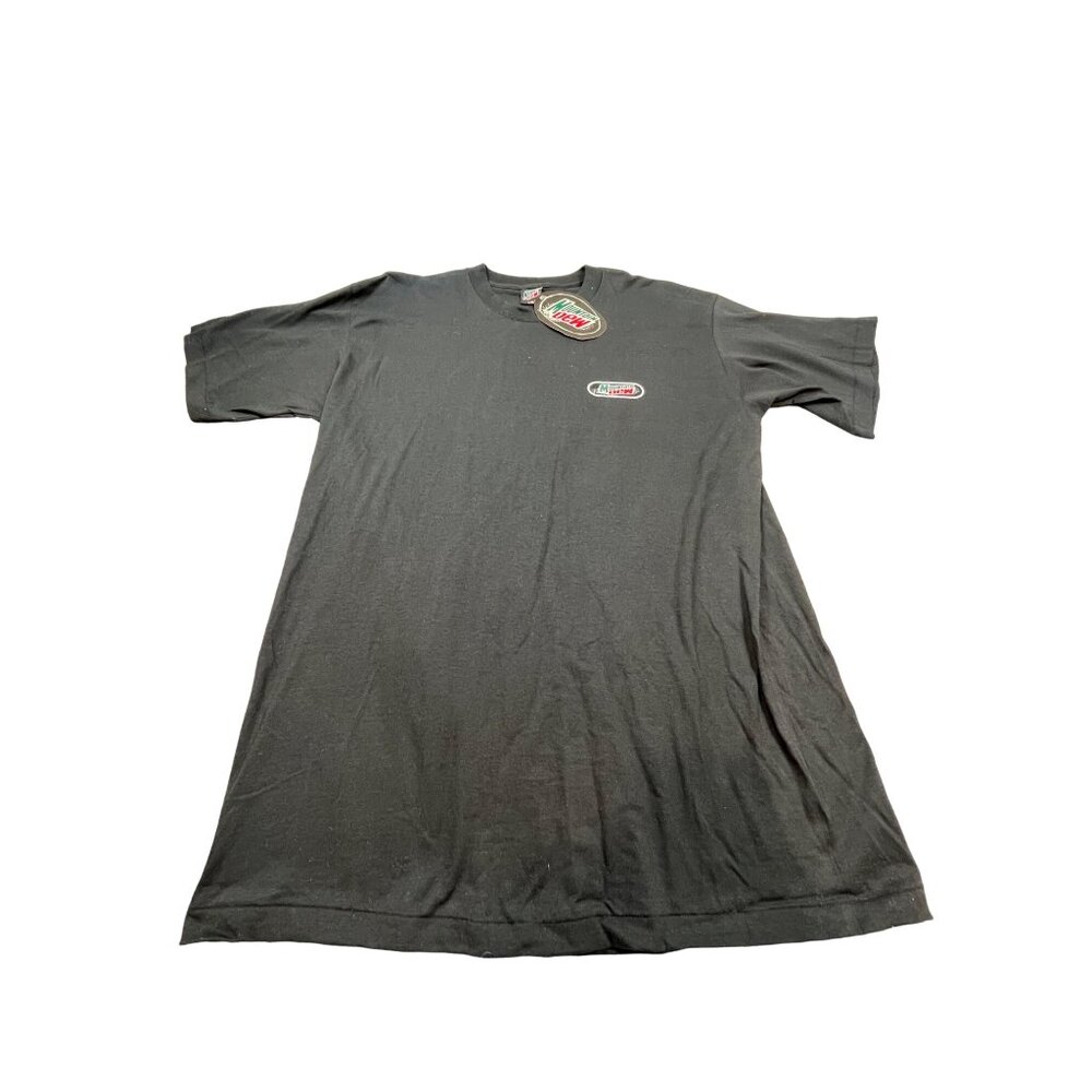 Vintage Mountain Dew Mens Black L/XL Shirt Made In USA Do The Dew